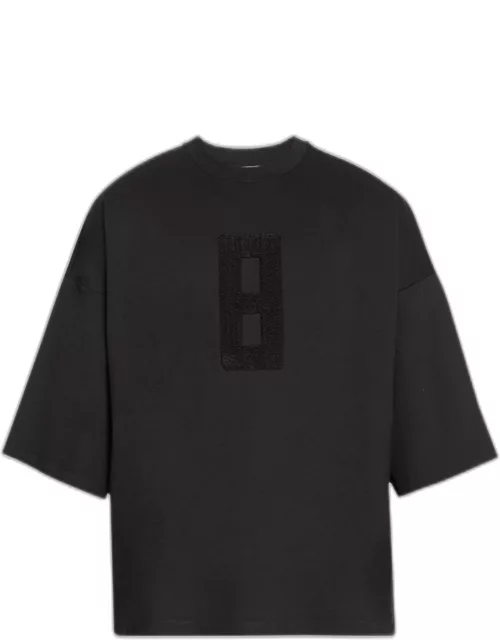 Men's Embroidered 8 Boxy T-Shirt