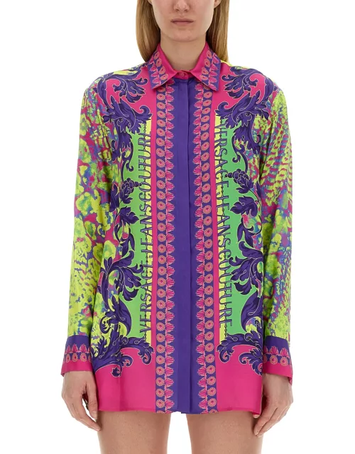 versace jeans couture shirt with print and logo