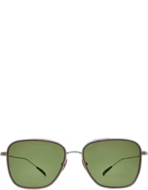 Men's Novarro Titanium Square Aviator Sunglasse
