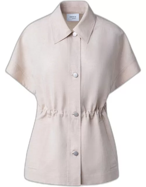 Short-Sleeve Stretch Cotton Jacket