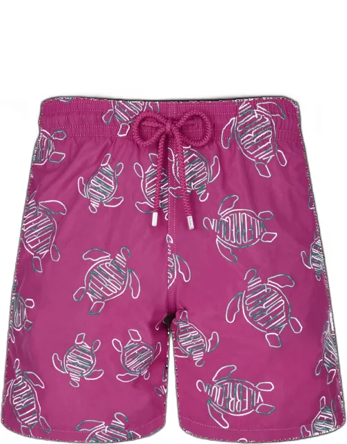 Men Swim Trunks Embroidered Vbq Turtles - Limited Edition - Swimming Trunk - Mistral - Red