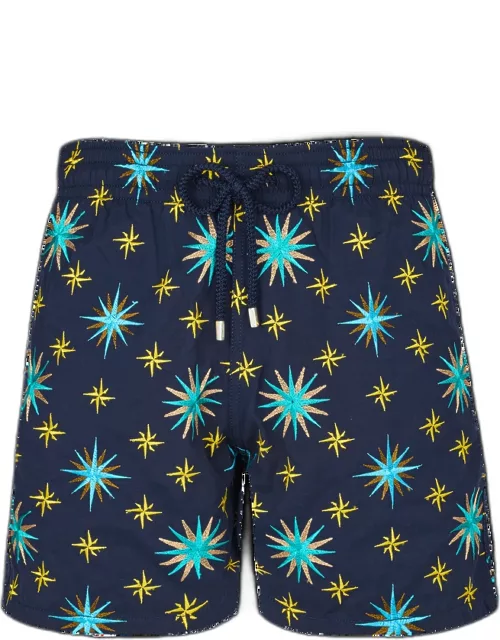 Men Swim Trunks Embroidered Sud - Limited Edition - Swimming Trunk - Mistral - Blue