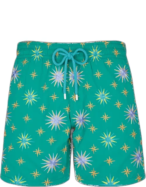 Men Swim Trunks Embroidered Sud - Limited Edition - Swimming Trunk - Mistral - Green
