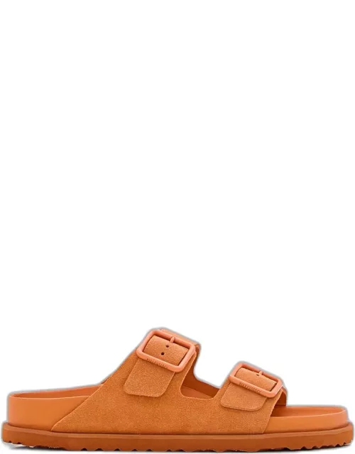 Birkenstock 1774 Arizona Suede Leather Sandals Orange