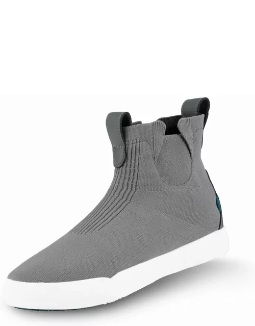 Vessi Waterproof - Knit Sneaker Shoes - Concrete Grey - Men's Weekend Chelsea - Concrete Grey