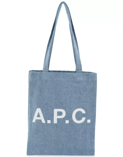 A. P.C. denim lou tote bag with
