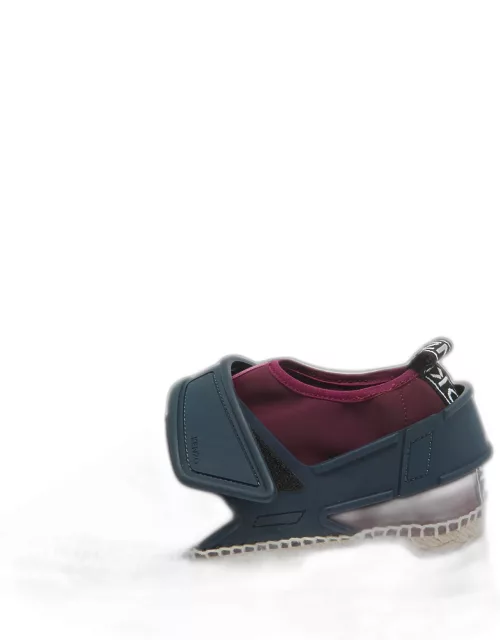 Kenzo Purple/Navy Blue Nylon K Elastic Espadrille Sneaker