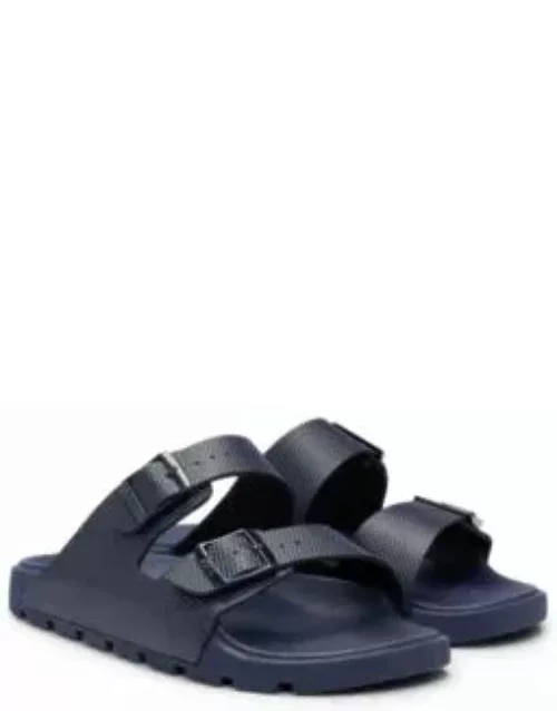 All-gender twin-strap sandals with structured uppers- Dark Blue Men's Sandal
