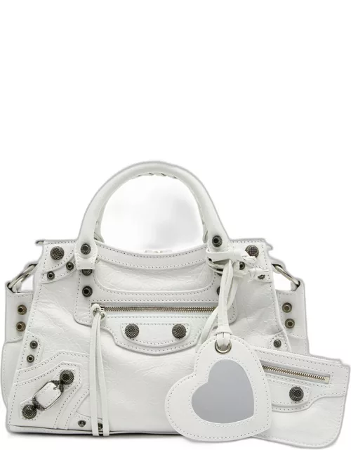 Balenciaga Neo Cagole XS Leather top Handle bag - White