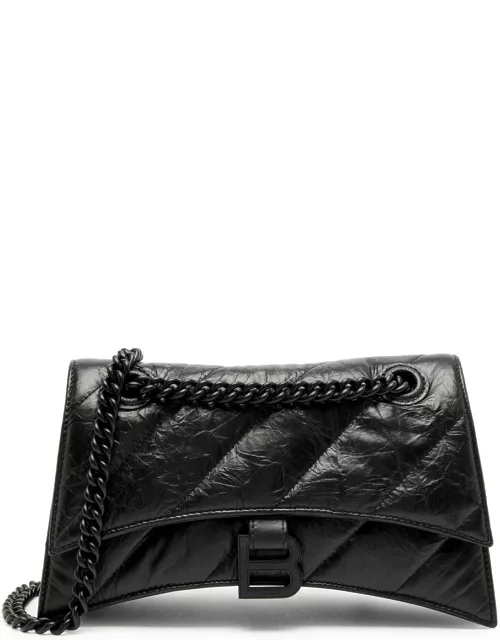 Balenciaga Crush Small Quilted Leather Shoulder bag - Black