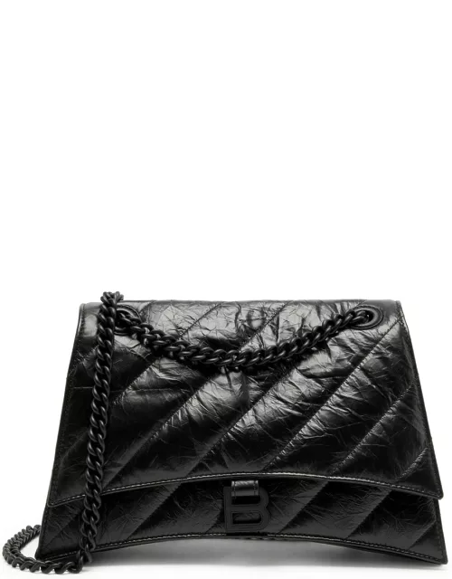 Balenciaga Crush Medium Quilted Leather Shoulder bag - Black