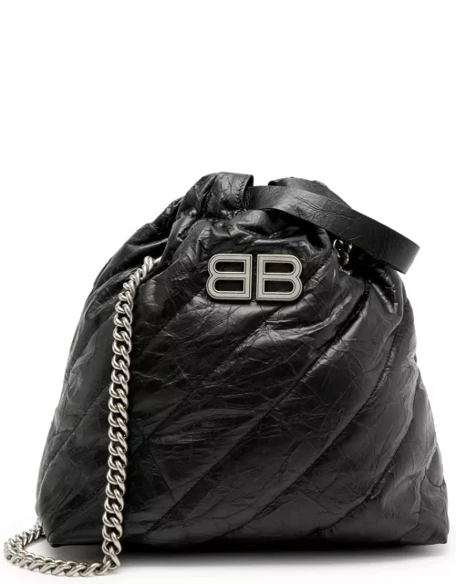 Balenciaga Crush Small Quilted Leather Bucket bag - Black