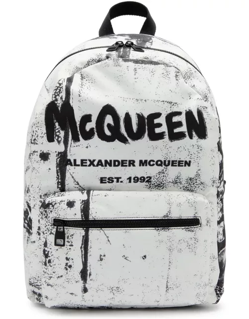 Alexander Mcqueen Metropolitan Printed Nylon Backpack - Black