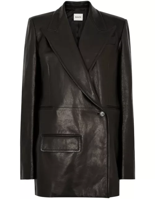 Khaite Jacobson Leather Blazer - Black - 6 (UK10 / S)