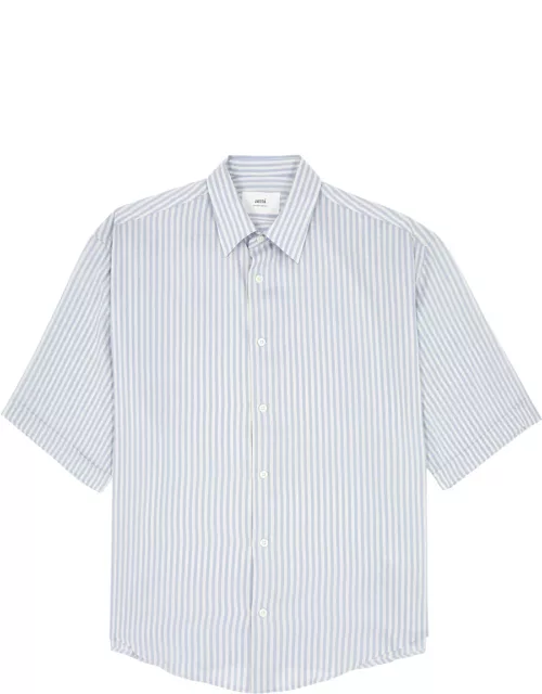 Ami Paris Striped Shirt - Blue And White