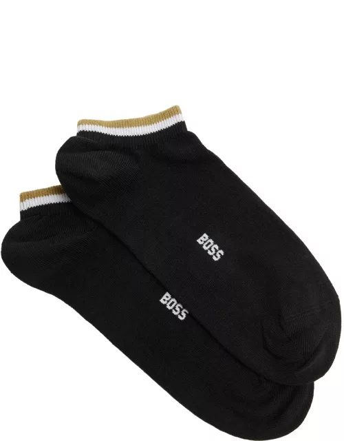 Boss Striped Cotton-blend Trainer Socks - set of two - Black - 39 42 (IT39-42)