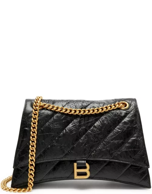 Balenciaga Crush Medium Quilted Leather Shoulder bag - Black