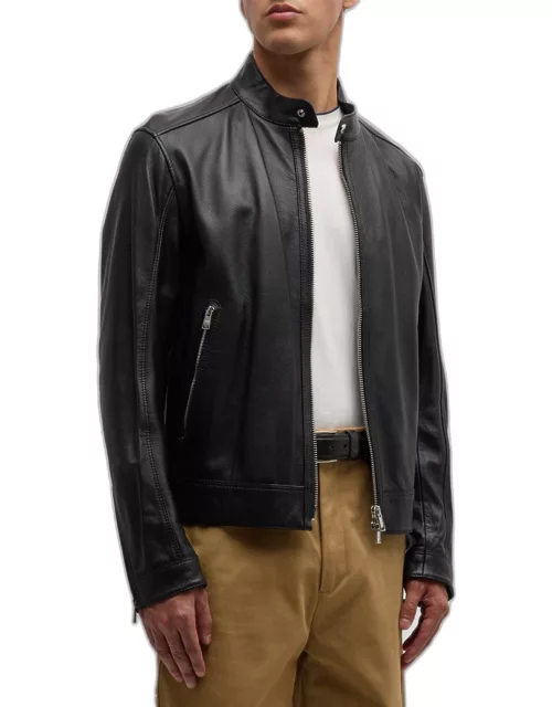 Men's Grained Leather Jacket
