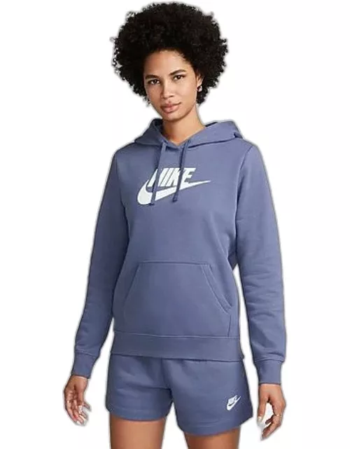 Women's Nike Sportswear Logo Club Fleece Pullover Hoodie