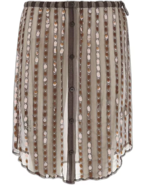 Dries Van Noten Silk Skirt With Paillette
