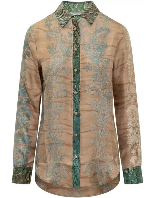 Pierre-Louis Mascia Silk Shirt With Floral Print