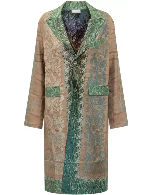 Pierre-Louis Mascia Silk Coat With Floral Pattern