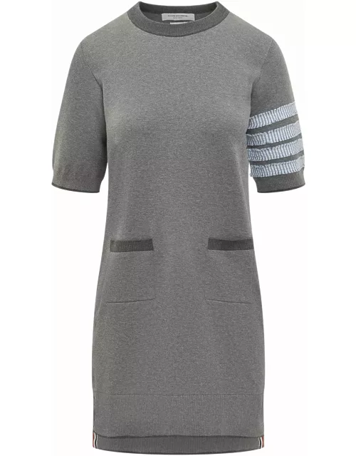 Thom Browne Cotton Dress With 4bar Logo