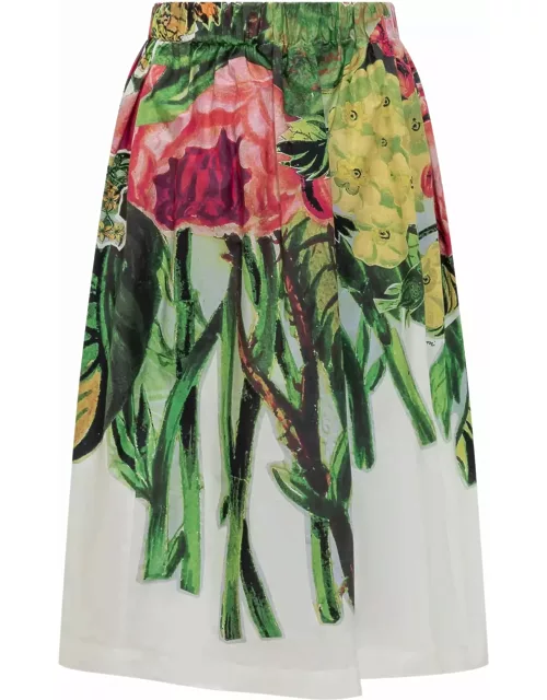 Marni Skirt With Mystical Bloom Print Decoration