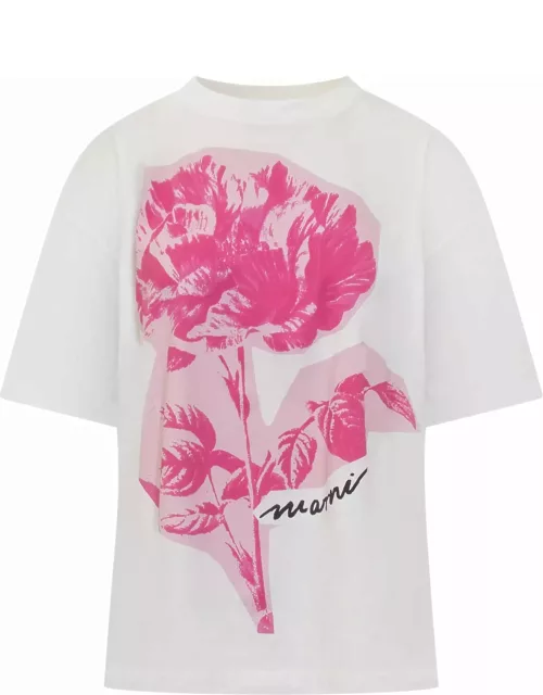 Marni T-shirt With Floral Print