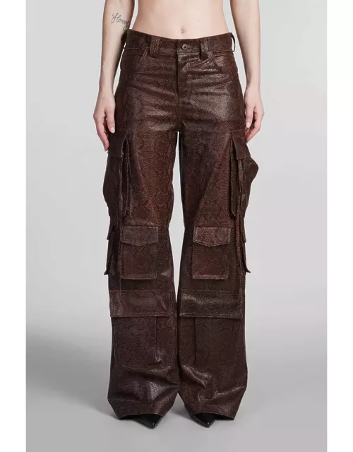 Salvatore Santoro Pants In Brown Leather