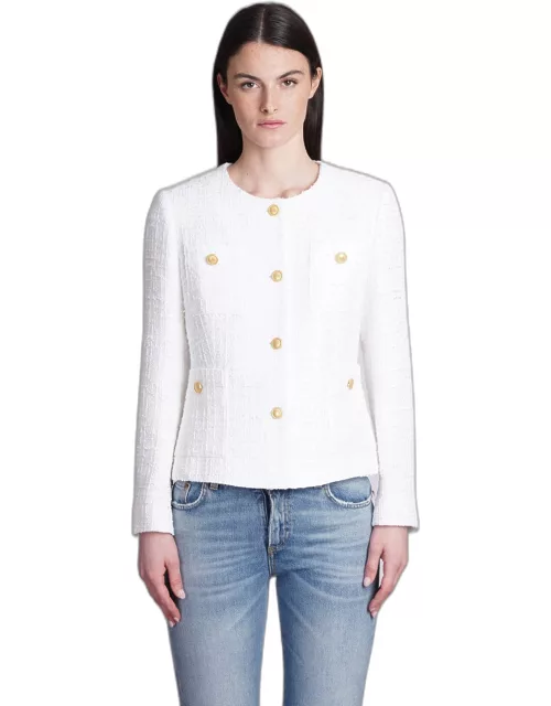 Tagliatore 0205 Beverly Casual Jacket In White Cotton