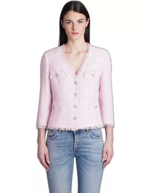 Tagliatore 0205 Dharma Casual Jacket In Rose-pink Cotton