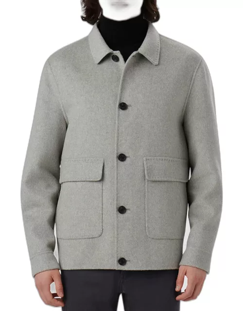 Men's Full-Button Wool Jacket