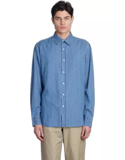 Aspesi Camicia Sterling Ii Shirt In Blue Cotton