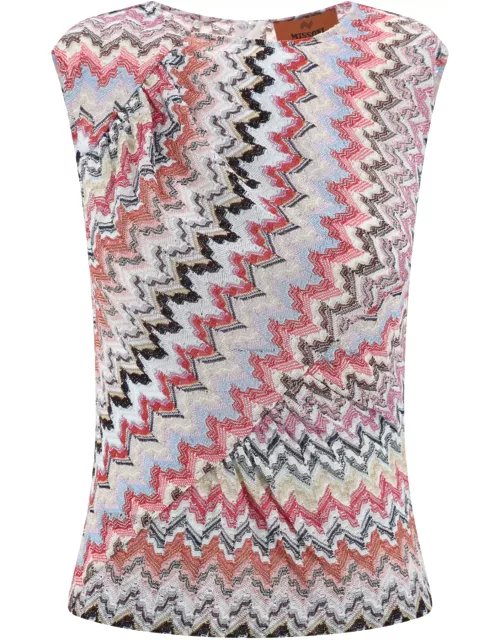 Missoni Zigzag Pattern Knitted Sleeveless Top
