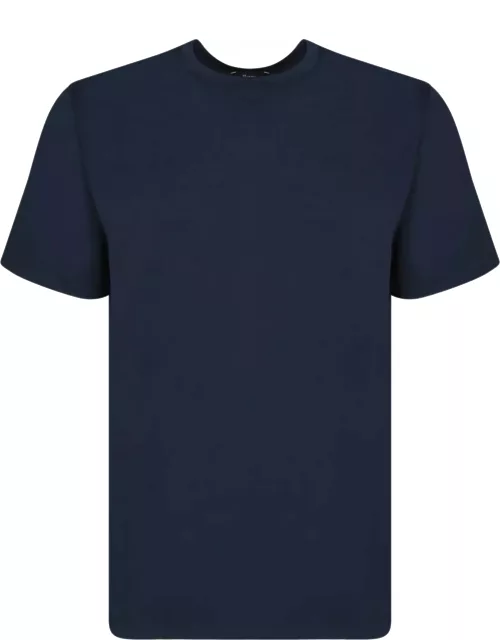 Herno Superfine Cotton Stretch Blue T-shirt