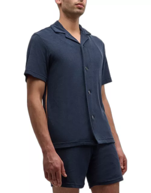 Men's Cotton Terry Short-Sleeve Shirt