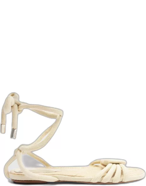 Vicky Knotted Rope Ankle-Tie Sandal