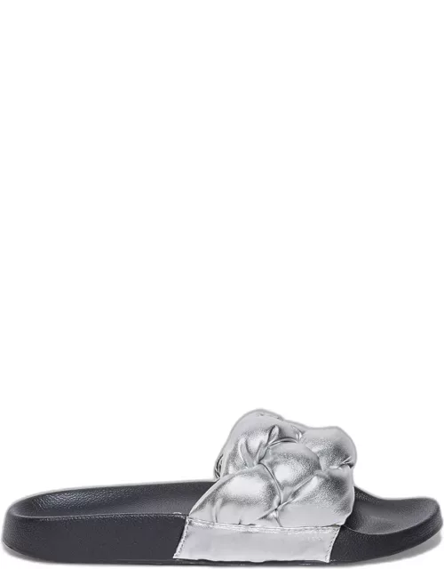 Rylee Braided Metallic Slide Sandal