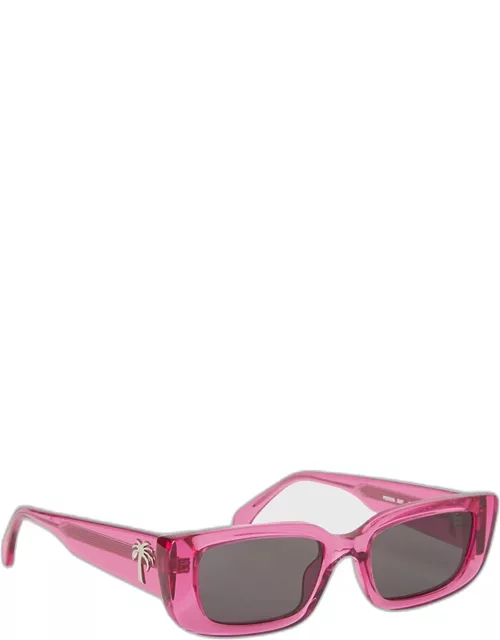 Yosemite Pink Acetate Rectangle Sunglasse