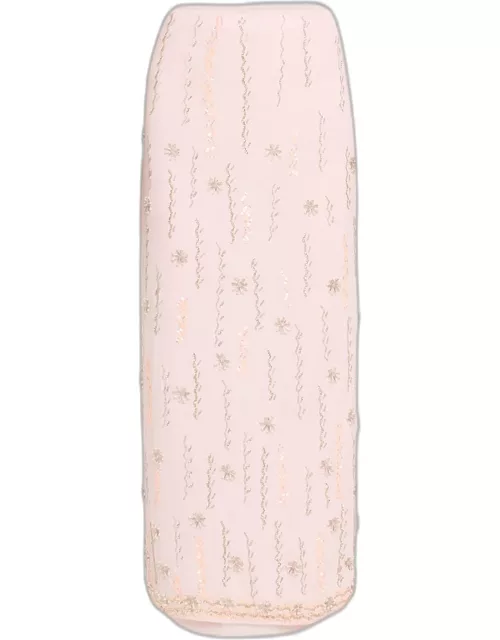 Goodall Embellished Column Midi Skirt
