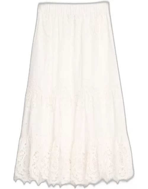 Chase Broderie Anglaise Midi Skirt