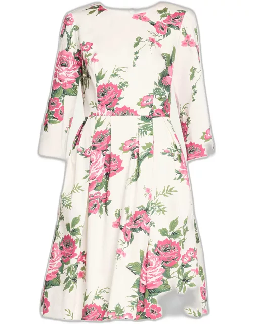 Floral Print Short Dress with Pocket