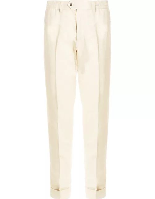 Cotton and linen trouser