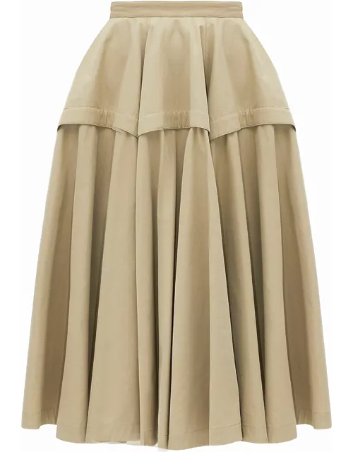 Compact cotton skirt