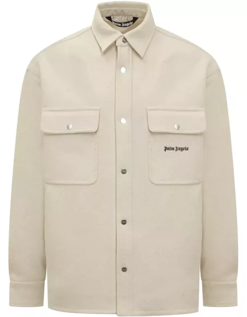 Palm Angels Pocket Logo Overshirt Jacket