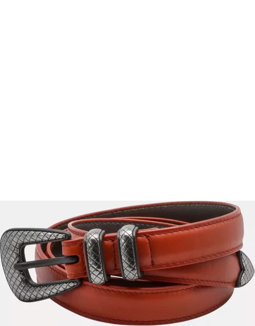 Bottega Veneta Red Leather Belt
