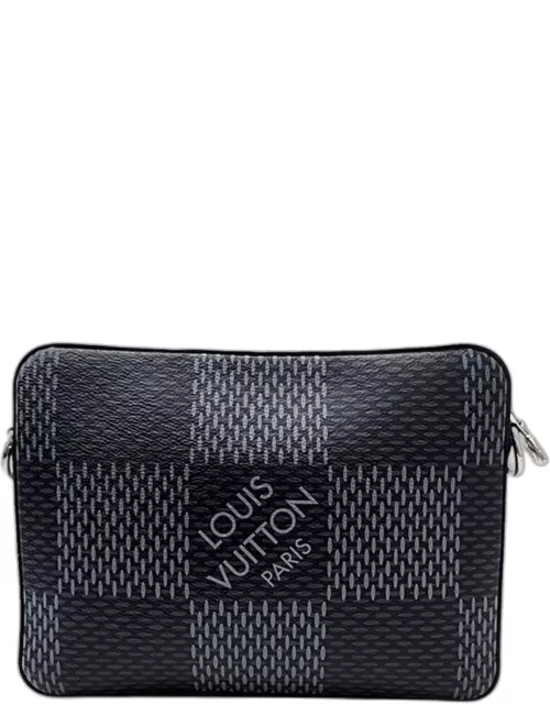 Louis Vuitton Black Damier Graphite Canvas 3D Trio Messenger Bag