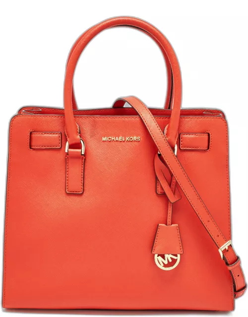 MICHAEL Michael Kors Red Leather Hamilton North South Tote
