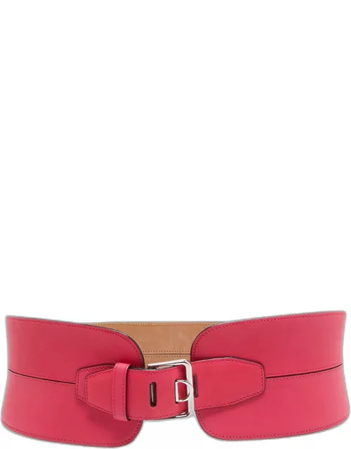 Dior Pink Leather Waist Belt